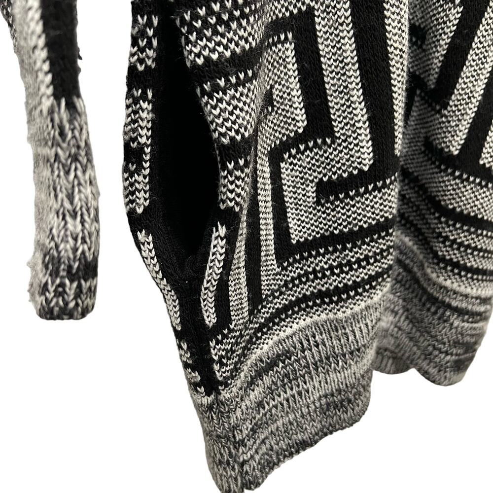 Silence + Noise Zip Front Cardigan Sweater Black White Size XS - Picture 9 of 11